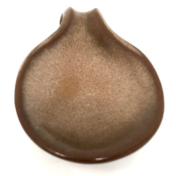 FRANKOMA Plainsman Brown Satin Spoon Rest Holder Vintage Oklahoma Made in USA - Picture 6 of 10